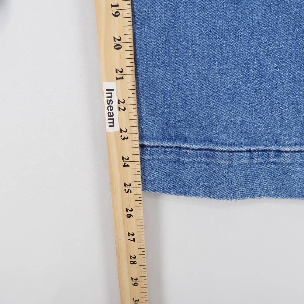 Maeve The Colette Jeans Womens 28 Blue Cropped Wide Leg High Rise Patch Pockets - Picture 7 of 11